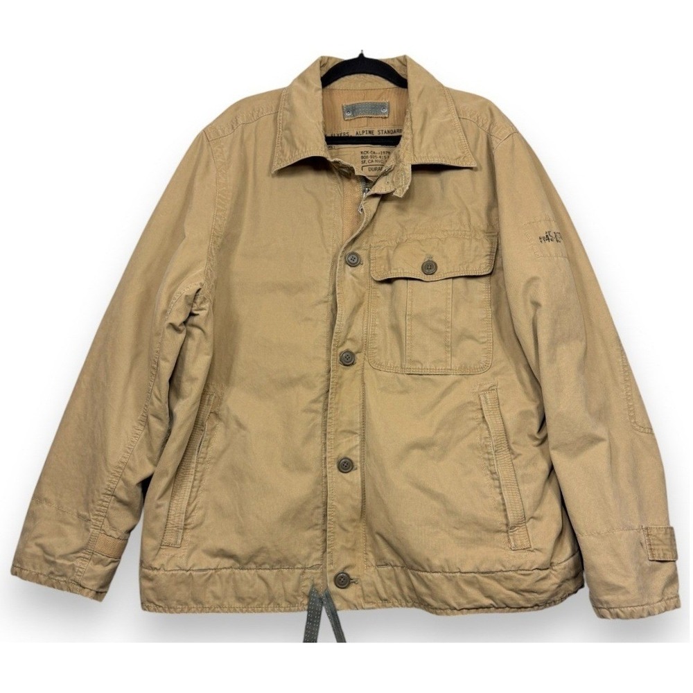 Vintage Gap Alpine Military Flyers Jacket Mens XL Khaki Beige Thick Full Zip Y2K